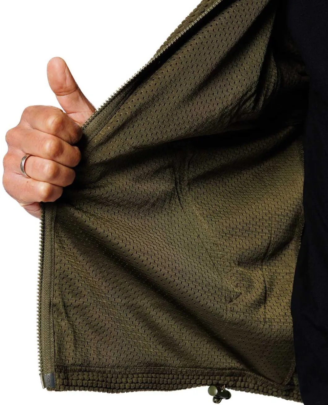 Alpha Tactical Jacket Grid Fleece Olive Green