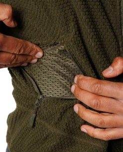 Alpha Tactical Jacket Grid Fleece Olive Green