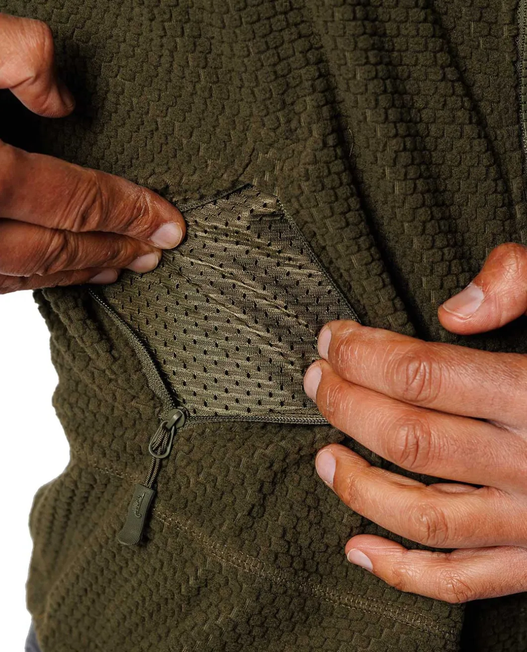 Alpha Tactical Jacket Grid Fleece Olive Green
