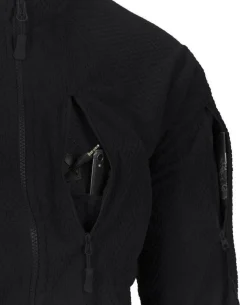 Alpha Tactical Jacket Grid Fleece Black Schwarz