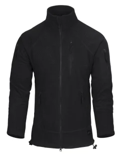 Alpha Tactical Jacket Grid Fleece Black Schwarz