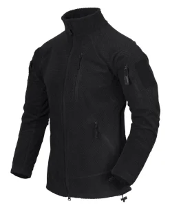 Alpha Tactical Jacket Grid Fleece Black Schwarz