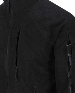 Alpha Tactical Jacket Grid Fleece Black Schwarz
