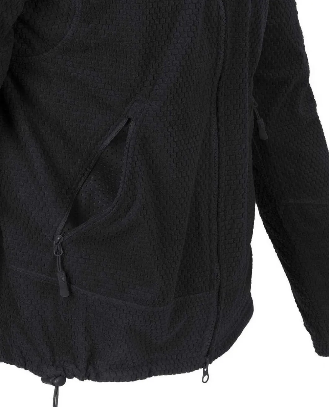 Alpha Tactical Jacket Grid Fleece Black Schwarz