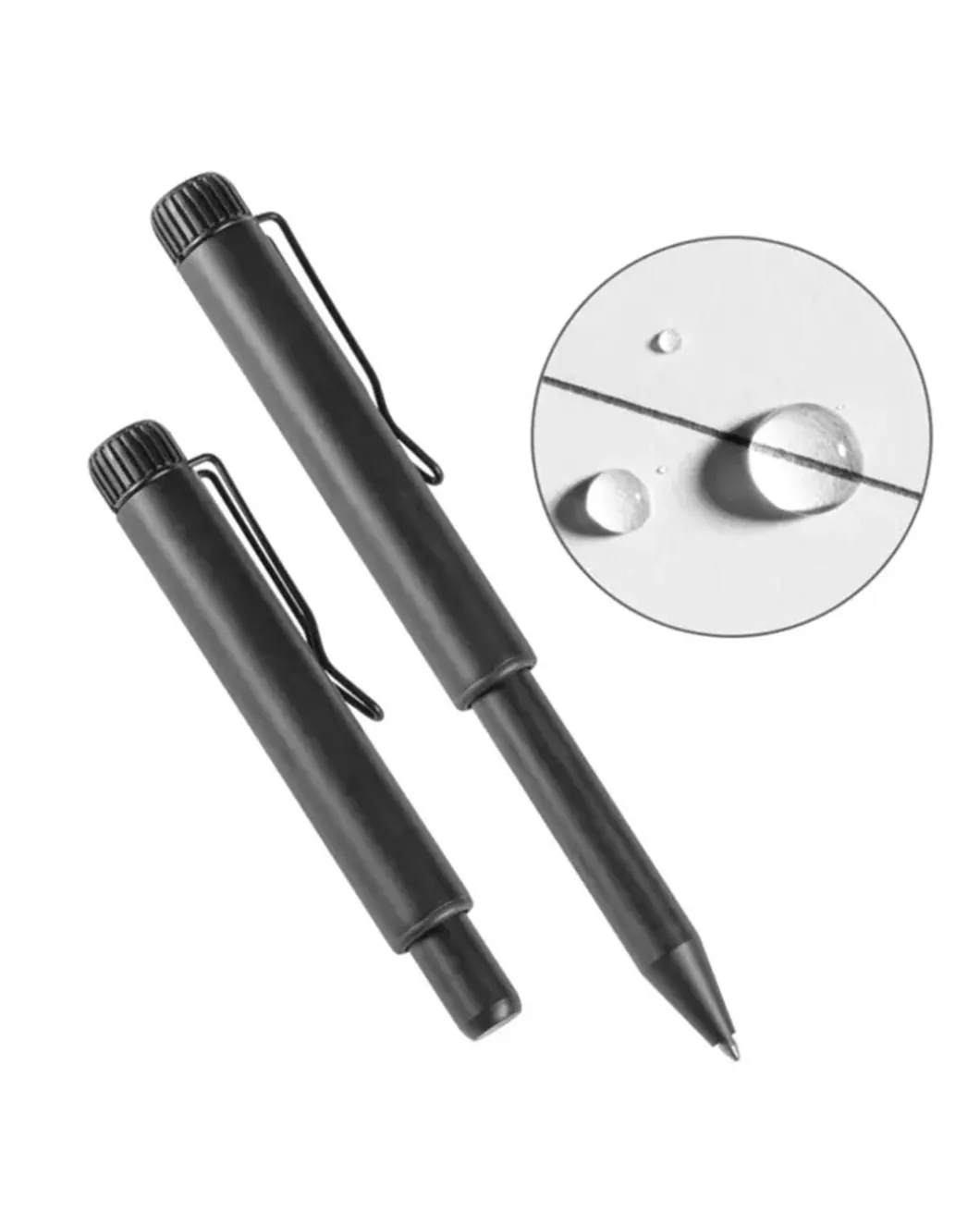 Birch Metal Pocket Pen Black Body Black Ink