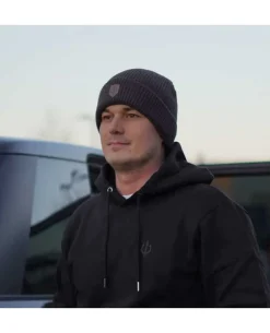 Black Trident Team Beanie Dark Grey Grau