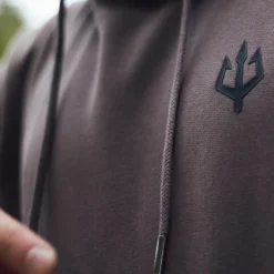 Black Trident Team Hoodie - Mas Grey Grau