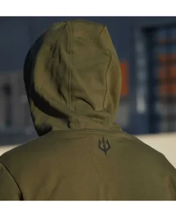 Black Trident Team Hoodie - Oliv