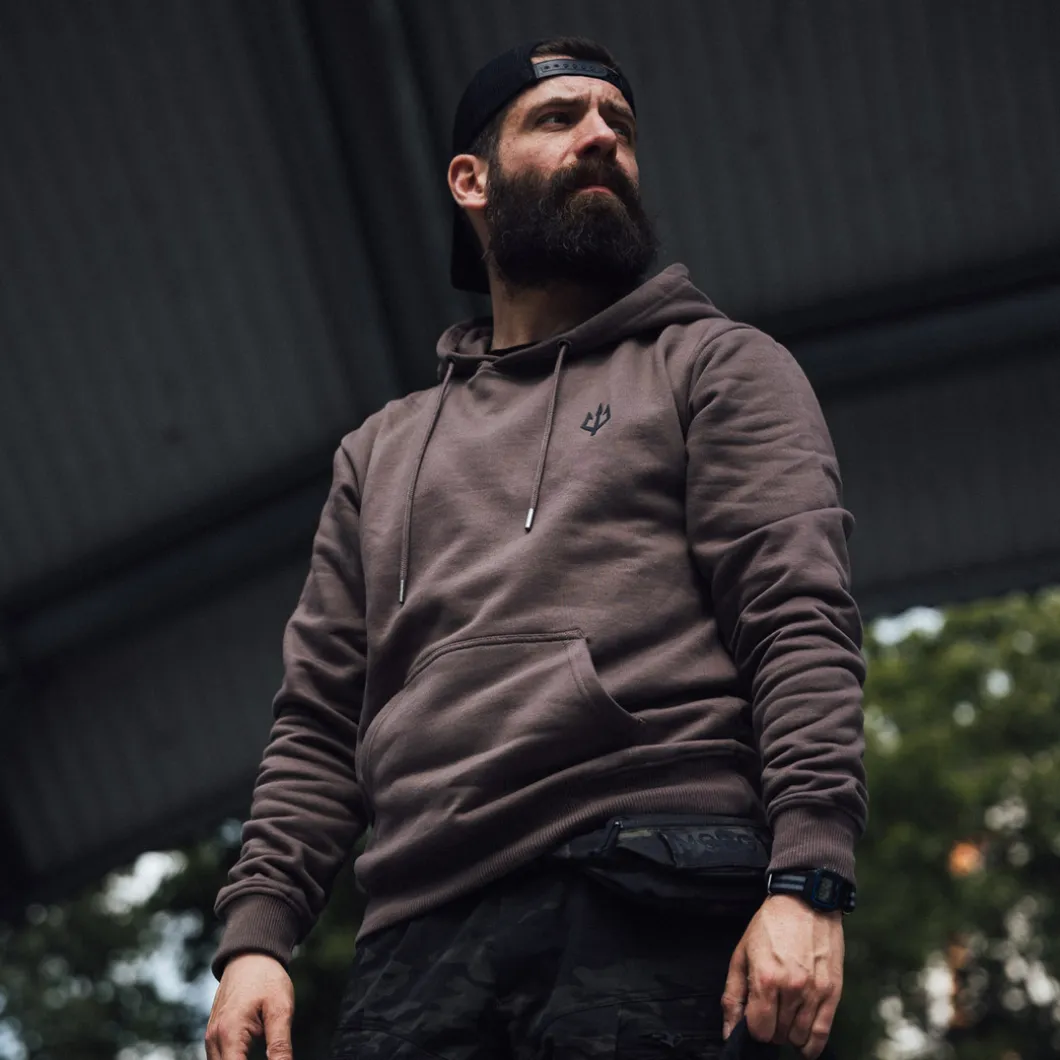 Black Trident Team Hoodie - Oliv