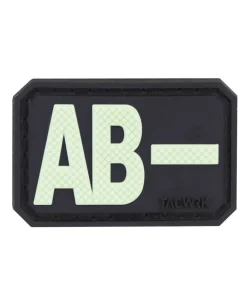 Blutgruppe PVC Patch AB- GITD Nachleuchtend