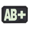 Blutgruppe PVC Patch AB+ GITD Nachleuchtend