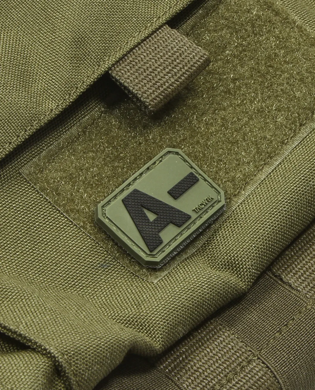 Blutgruppe PVC Patch AB- Oliv