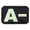 Blutgruppe PVC Patch A- GITD Nachleuchtend