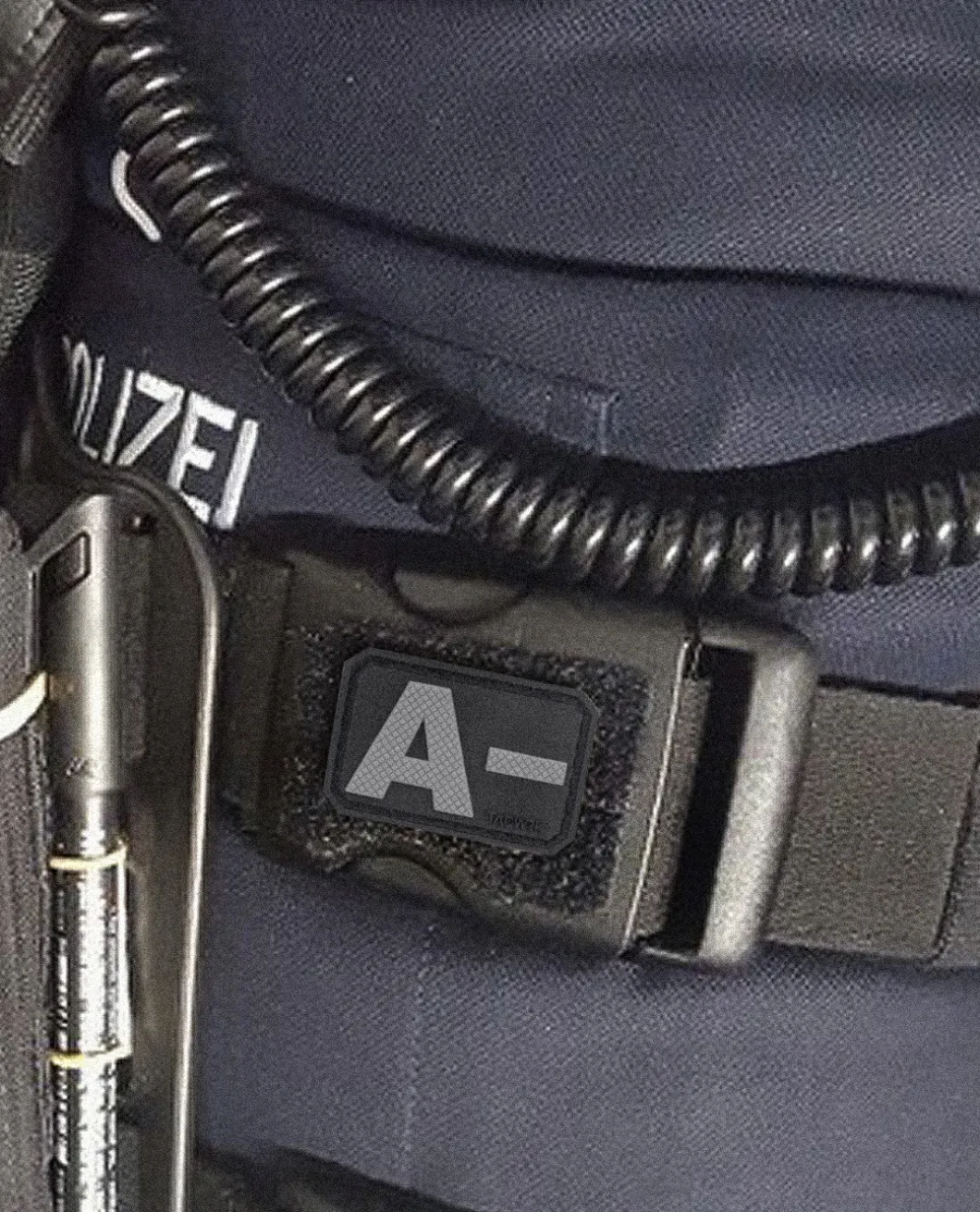 Blutgruppe PVC Patch A- GITD Nachleuchtend