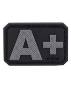 Blutgruppe PVC Patch A+ Grau