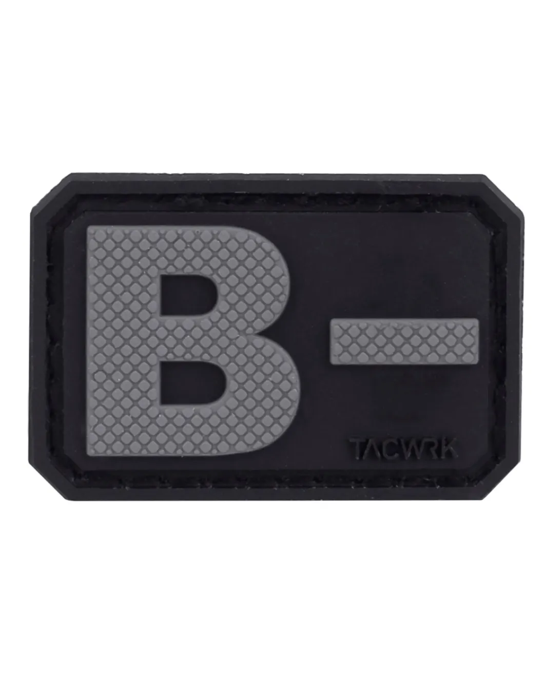 Blutgruppe PVC Patch B- Grau
