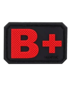 Blutgruppe PVC Patch B+ Rot