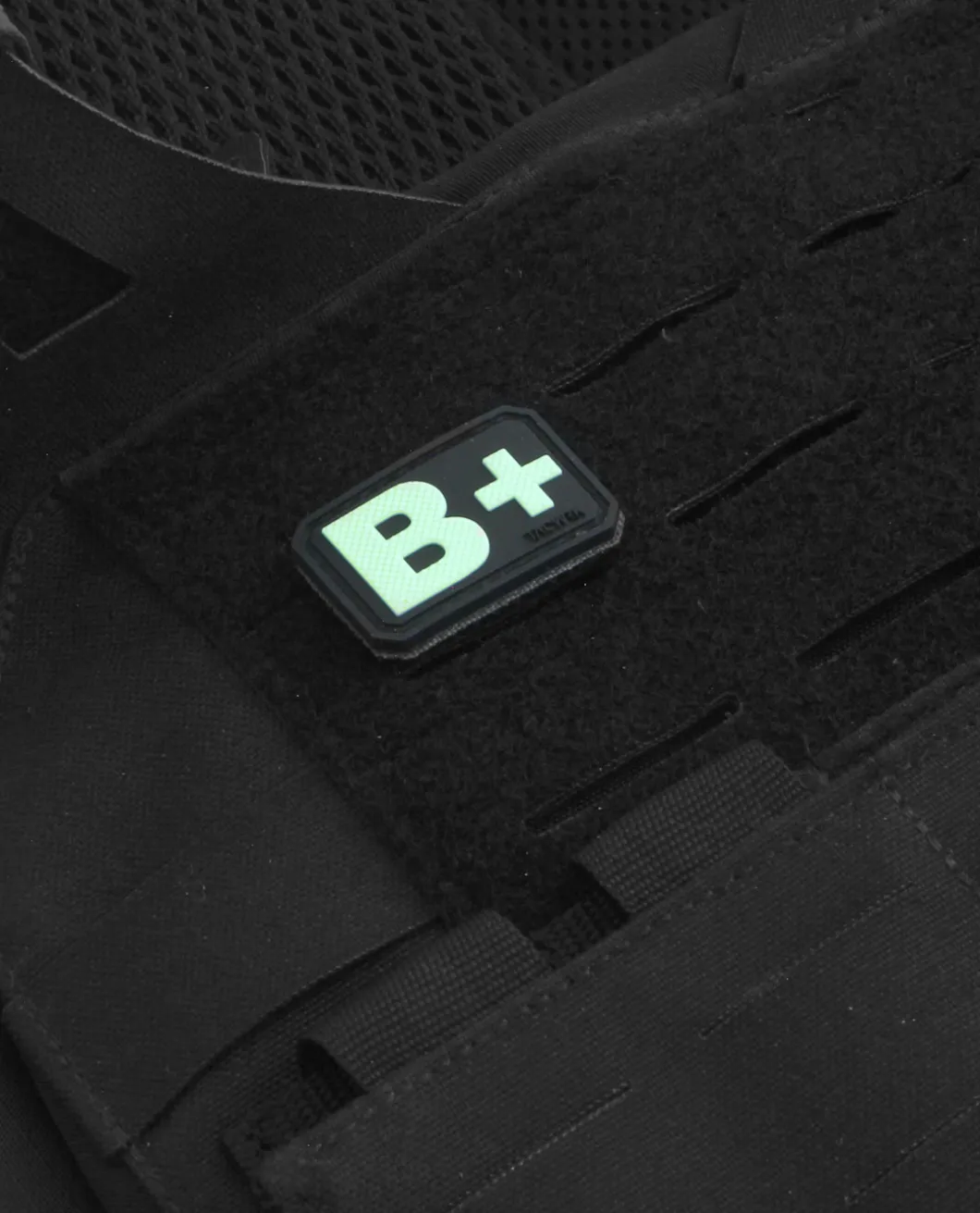 Blutgruppe PVC Patch 0+ GITD Nachleuchtend