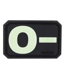 Blutgruppe PVC Patch 0- GITD Nachleuchtend