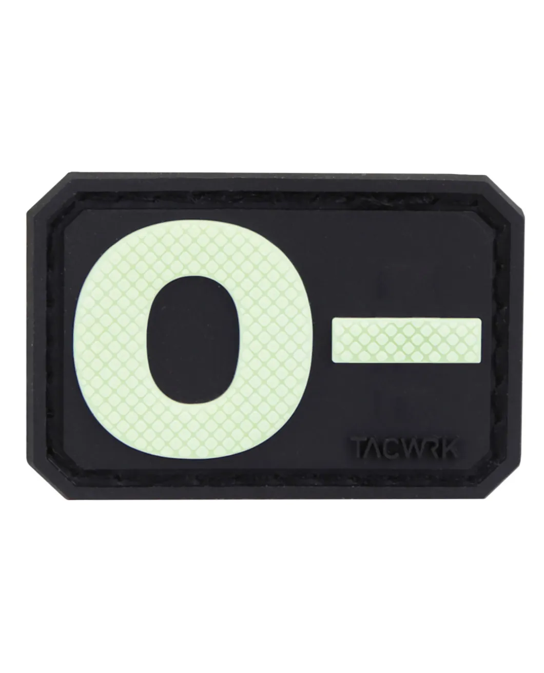 Blutgruppe PVC Patch 0- GITD Nachleuchtend