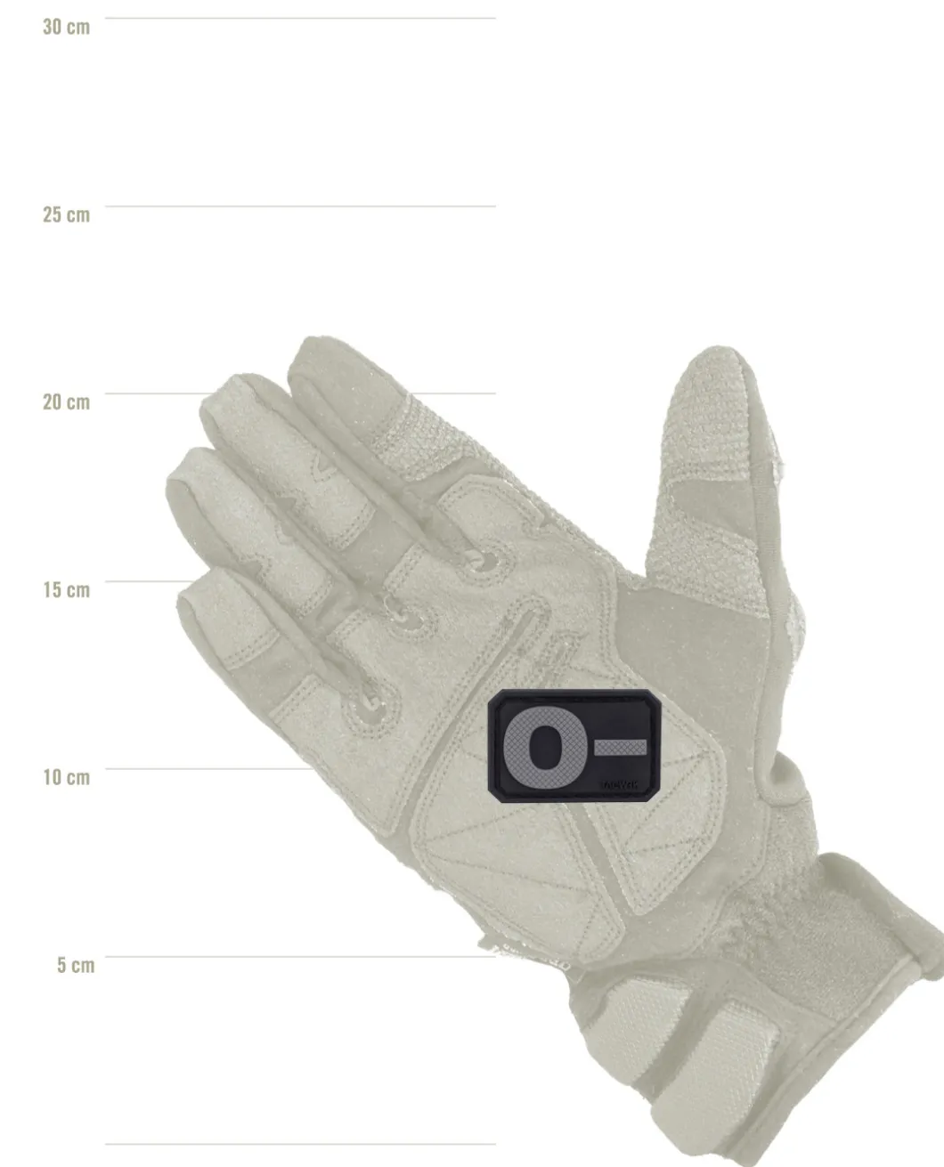 Blutgruppe PVC Patch 0- Grau