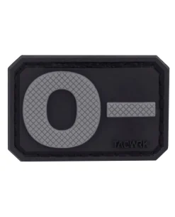 Blutgruppe PVC Patch 0- Grau