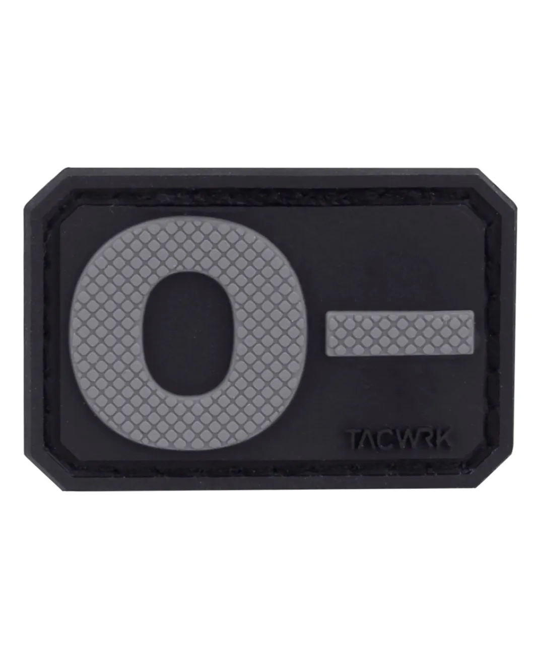 Blutgruppe PVC Patch 0- Grau