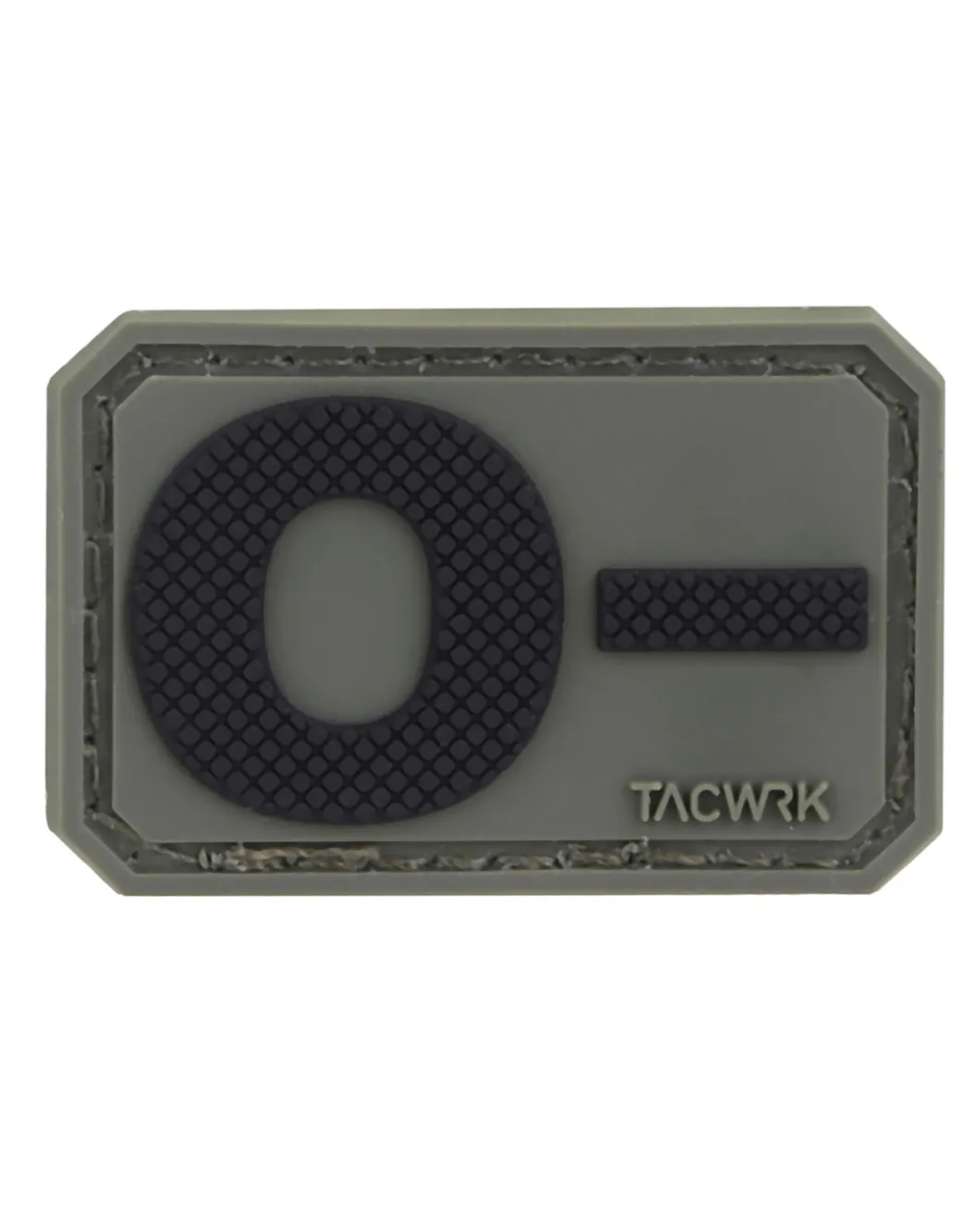 Blutgruppe PVC Patch 0- Oliv