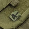 Blutgruppe PVC Patch 0+ Oliv