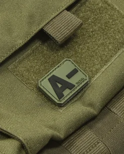 Blutgruppe PVC Patch 0+ Oliv