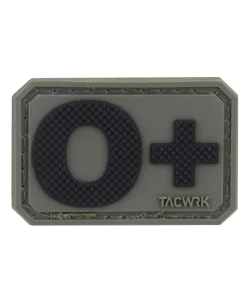 Blutgruppe PVC Patch 0+ Oliv