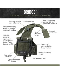 Bridge Tactical Helmet Accessory Platform Black Schwarz