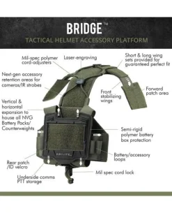 Bridge Tactical Helmet Accessory Platform Ranger Green
