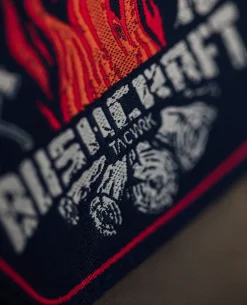Bushcraft Patch Schwarz / Rot