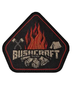 Bushcraft Patch Schwarz / Rot