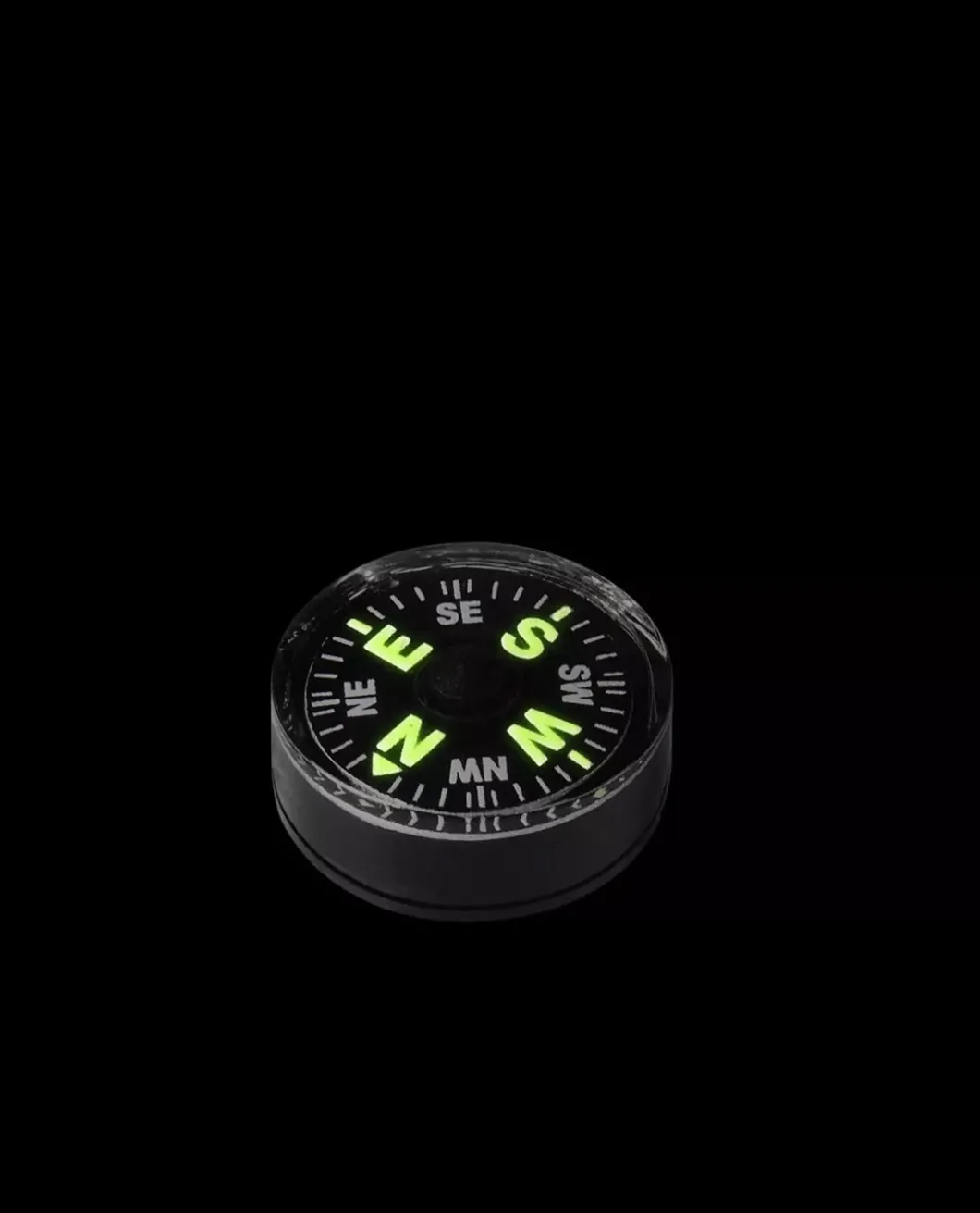 Button Compass Small Black Schwarz