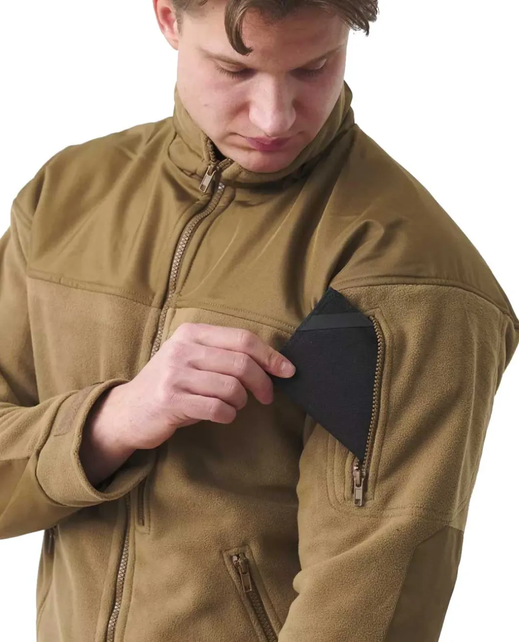 Classic Army Jacket Fleece Olive Green
