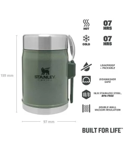 Classic Food Jar + Spork 0.4l GrĂŒn
