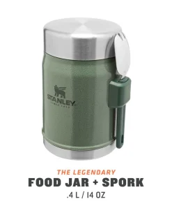 Classic Food Jar + Spork 0.4l Grün