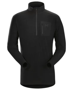 Cold WX Zip Neck AR Men's (Wool) Black Schwarz