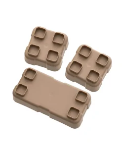 DAKA Bins 2x4 + 2x2 Flat Dark Earth Braun