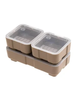 DAKA Bins 2x4 + 2x2 Flat Dark Earth Braun