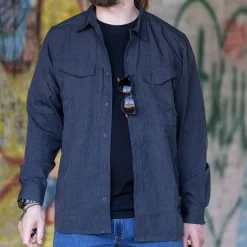 Defender Mk2 Gentleman Shirt Melange Black-Grey