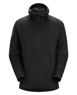 Delta AR Half Zip Hoody Black Schwarz