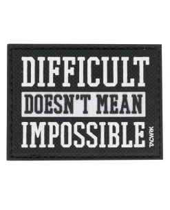 Difficult Impossible Patch Black Schwarz