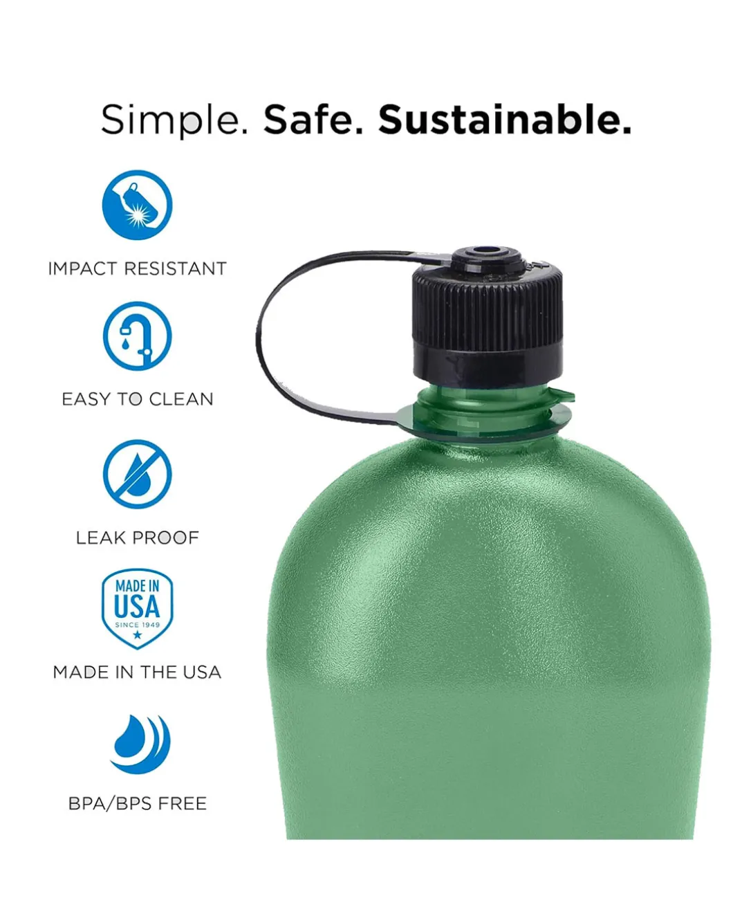 Feldflasche Oasis Sustain 1 L Grau