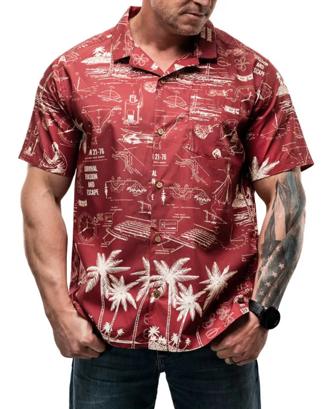 Field Manual Camp Shirt 2024 Burgundy