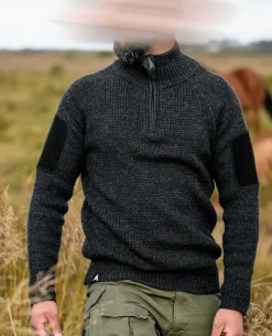 Finnmark Half Zip Sweater Dark Grey