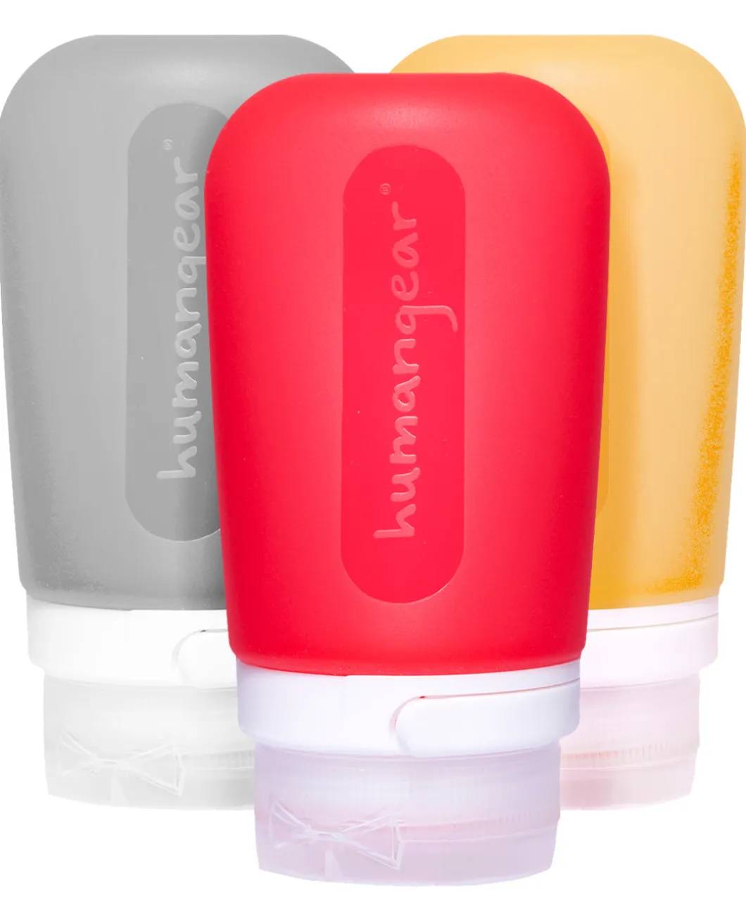 GoToob 100ml 3er Pack TRANSPARENT/ROT/ORANGE