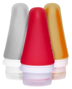 GoToob 100ml 3er Pack TRANSPARENT/ROT/ORANGE